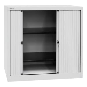 Rollladenschrank Bisley EURO - 2 Fachböden für 2,5 Ordnerhöhen, Breite 1000 mm