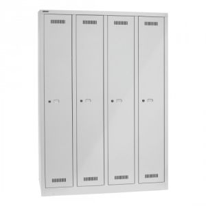Garderobenschrank Bisley MonoBloc - 4 Abteile, je 1 Fach
