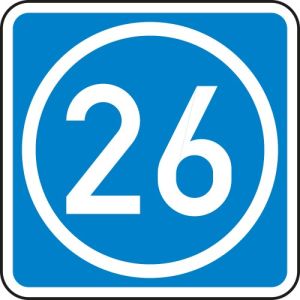 VZ 406-50 Schild Knotenpunkte Autobahnen ein bis zweistellig VZ 406-50