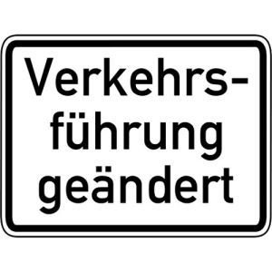 Zusatzzeichen VZ 1008-31 Zusatzschild Verkehrsführung geändert VZ 1008-31