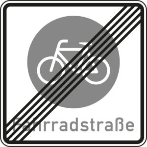 VZ 244.2 Verkehrsschild Fahrradstraße Ende VZ 244.2