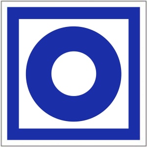 Schild Brandmelder manuell blau / Handfeuermelder / Hausmelder