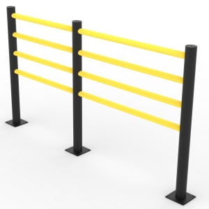 d-flexx Flexibles Sicherheitsgeländer Delta mit 4 Holmen