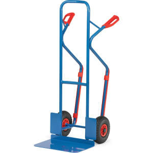 FETRA® Stahlrohrkarre mit großer Schaufel und auswechselbaren Gleitkufen - Tragkraft 300 kg