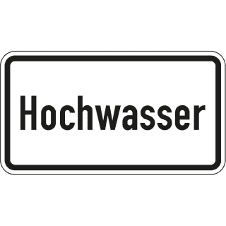 Hochwasser - Verkehrsschild VZ 1007-51