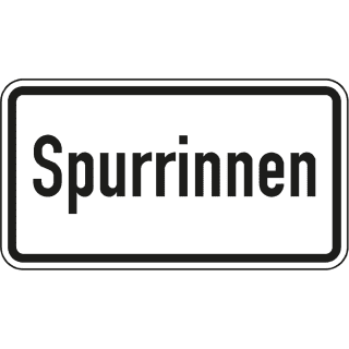 Spurrinnen - Verkehrsschild VZ 1007-53