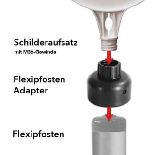 Adapter für Leitschwellen-Flexipfosten klein