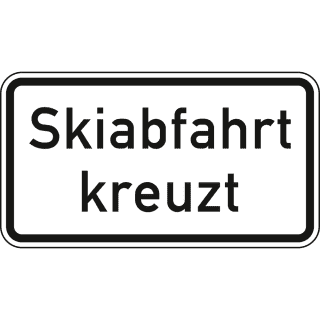 Skiabfahrt kreuzt - Verkehrsschild VZ 1007-55