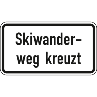 Skiwanderweg kreuzt - Verkehrsschild VZ 1007-56