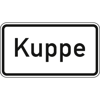 Kuppe - Verkehrsschild VZ 1007-57