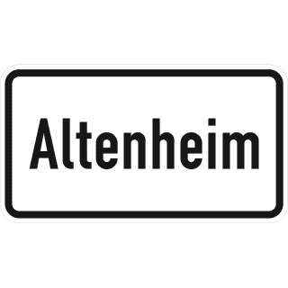 Altenheim - Verkehrsschild VZ 1012-52