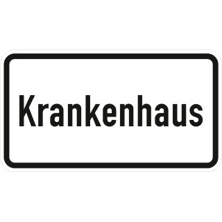 Krankenhaus - Verkehrsschild VZ 1012-53