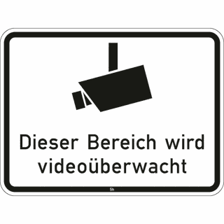 Alu-Hinweisschild 'Dieser Bereich Wird Videoüberwacht!' – 30x45 Cm, Wetterfest