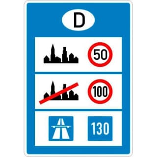 VZ 393 Informationstafel an Grenzübergängen