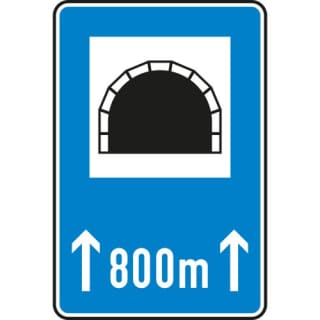 StVO-Hinweisschild: Tunnel mit Länge VZ 327-50