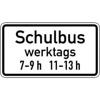 Zusatzzeichen Schulbus Zusatzschild mit VZ 1042-36