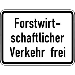 Forstwirtschaftlicher Verkehr frei Zusatzschild VZ 1026-37