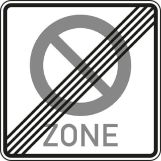 Verkehrszeichen 290.2 Schild  Halteverbot für eine Zone