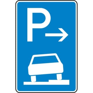 Verkehrszeichen 315-57 Parken auf Gehwegen Schild (Ende)