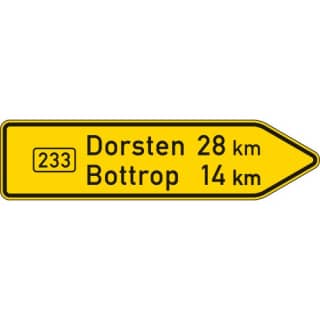 Pfeilwegweiser auf Bundesstraßen VZ 415-20