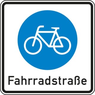 VZ 244.1 Fahrradstraße Beginn Verkehrszeichen