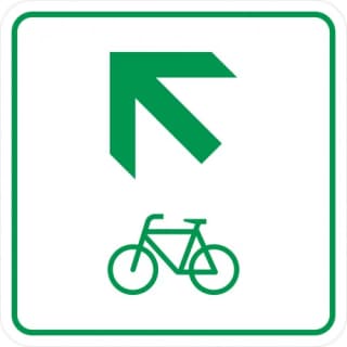 Radwegschild - Zwischenwegweiser