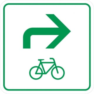 Radwegschild - Zwischenwegweiser