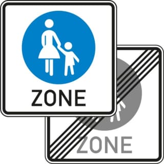 VZ 242-40 Fußgängerzone Schild gemäß StVO