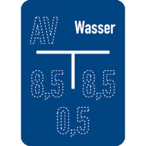 Hydrantenschild Wasser nach DIN 4067 mit Ihren Abstandsangaben