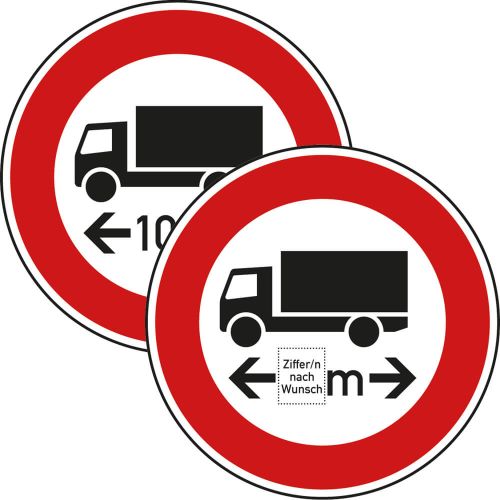 Verbot für Fahrzeuge und Züge über angegebene tatsächliche Länge - Verkehrsschild VZ 266