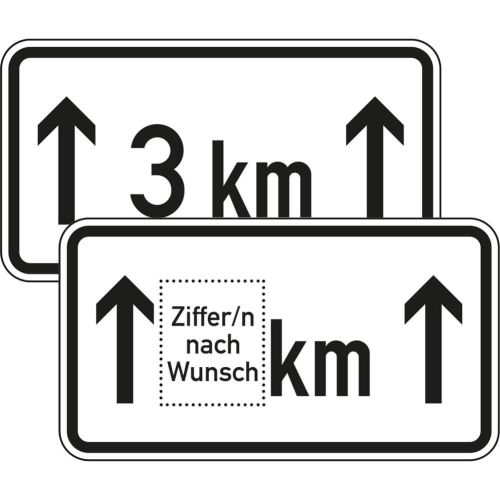Auf ... km - Verkehrsschild VZ 1001-31