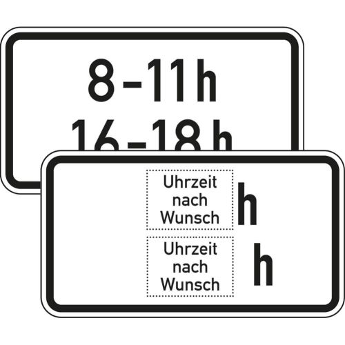 Zeitliche Beschränkung, zweizeilig - Verkehrsschild VZ 1040-31