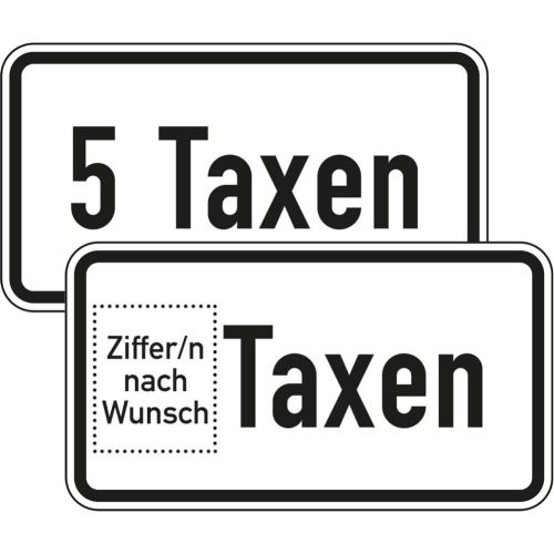 ... Taxen - Verkehrsschild VZ 1050-31
