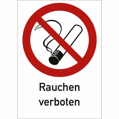 Textschild Rauchen Verboten Mit Piktogramm