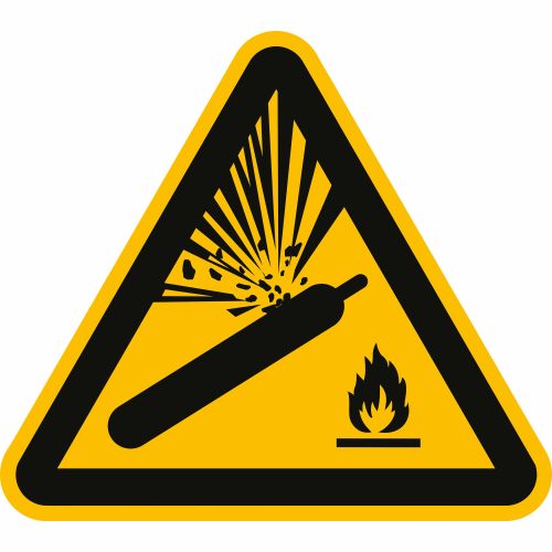 Warnschild Warnung vor Gasflaschen | Warnzeichen nach ISO 7010 (W 029)