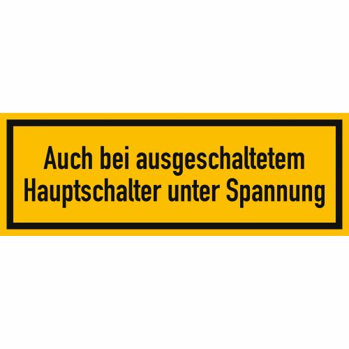 Auch bei ausgeschaltetem Hauptschalter unter Spannung