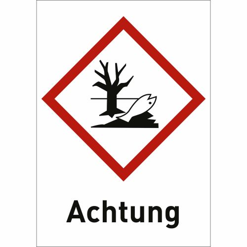 Umwelt mit Text: Achtung (GHS 09)