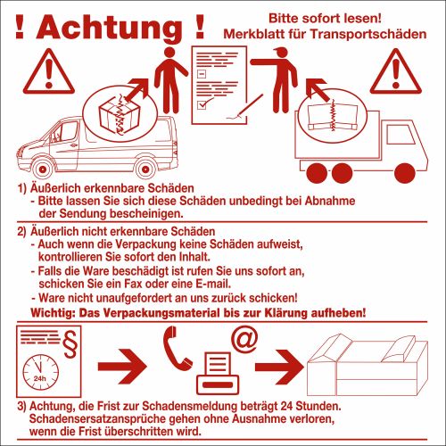 Merkblatt für Transportschäden