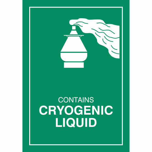 Gefahrzettel Tiefgekühlte Flüssigkeit (Cryogenic Liquid)