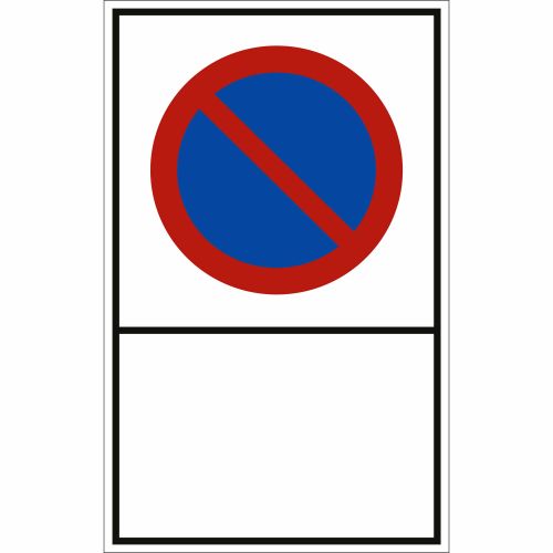 Eingeschränktes Haltverbot, zur Selbstbeschriftung mit Folienbuchstaben