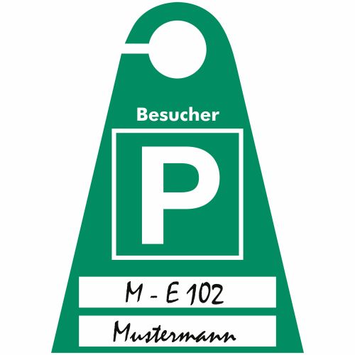 Parkausweis für Besucher, zur Selbstbeschriftung mit Faserschreiber