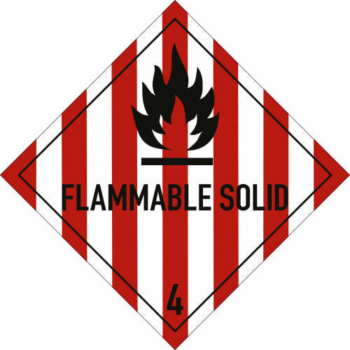 Gefahrgutetiketten Klasse 4.1 - Flammable Solid