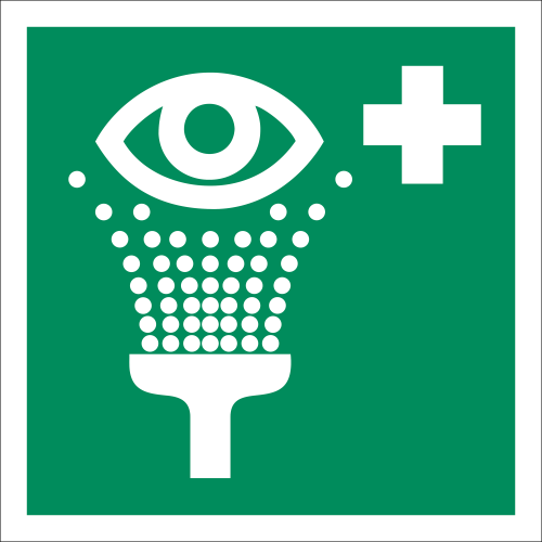 Rettungszeichen-Schild Augenspüleinrichtung nach ISO 7010 (E 011)