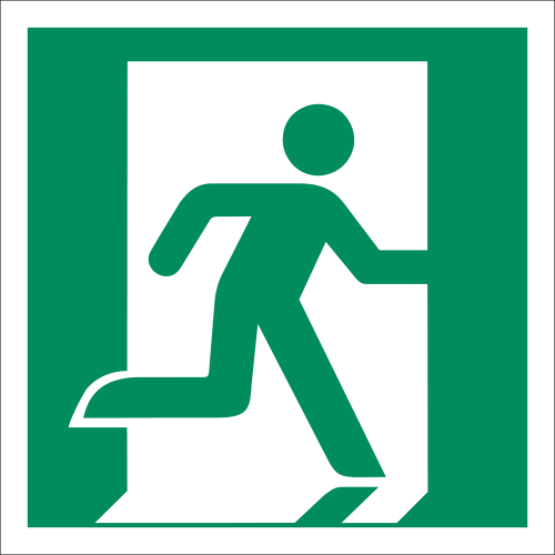 Notausgang rechts nach ISO 7010 (E 002)