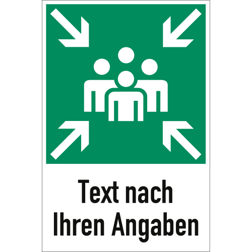 Sammelstelle mit Text nach Ihren Angaben nach BGV A8