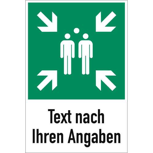 Sammelstelle mit Text nach Ihren Angaben nach DIN EN ISO 7010