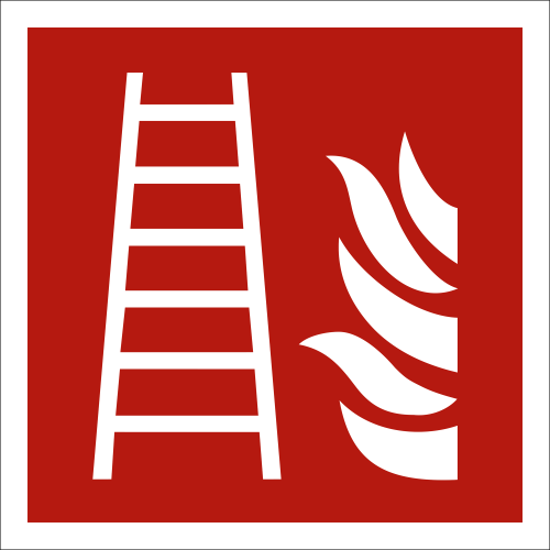 Feuerleiter Schild nach ISO 7010 (F 003)