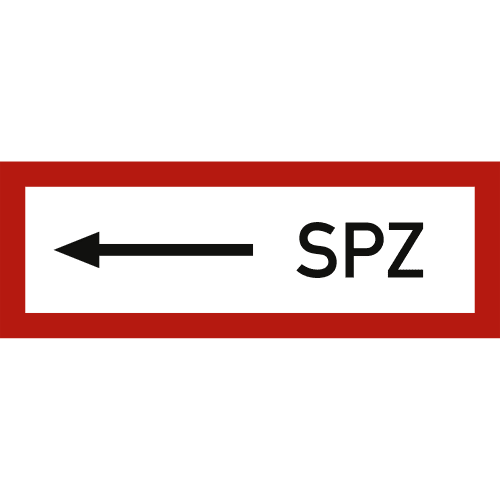 SPZ linksweisend nach DIN 4066