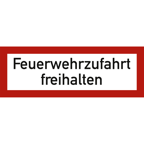 Feuerwehrzufahrt freihalten nach DIN 4066