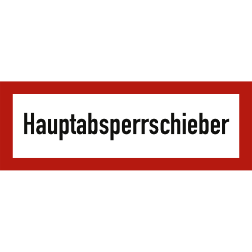 Hauptabsperrschieber nach DIN 4066